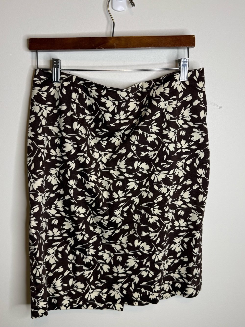 Lauren Ralph Lauren Brown Floral Pencil Skirt 10P